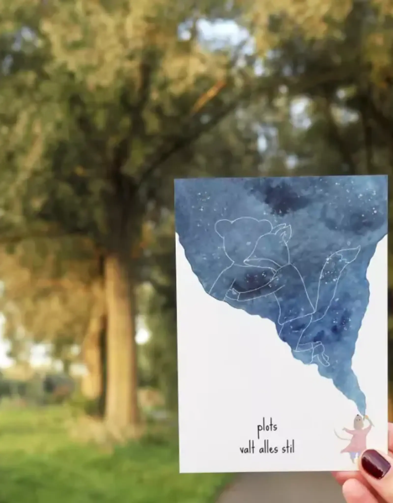 Studio Bertha Postkaart - Plots valt alles stil