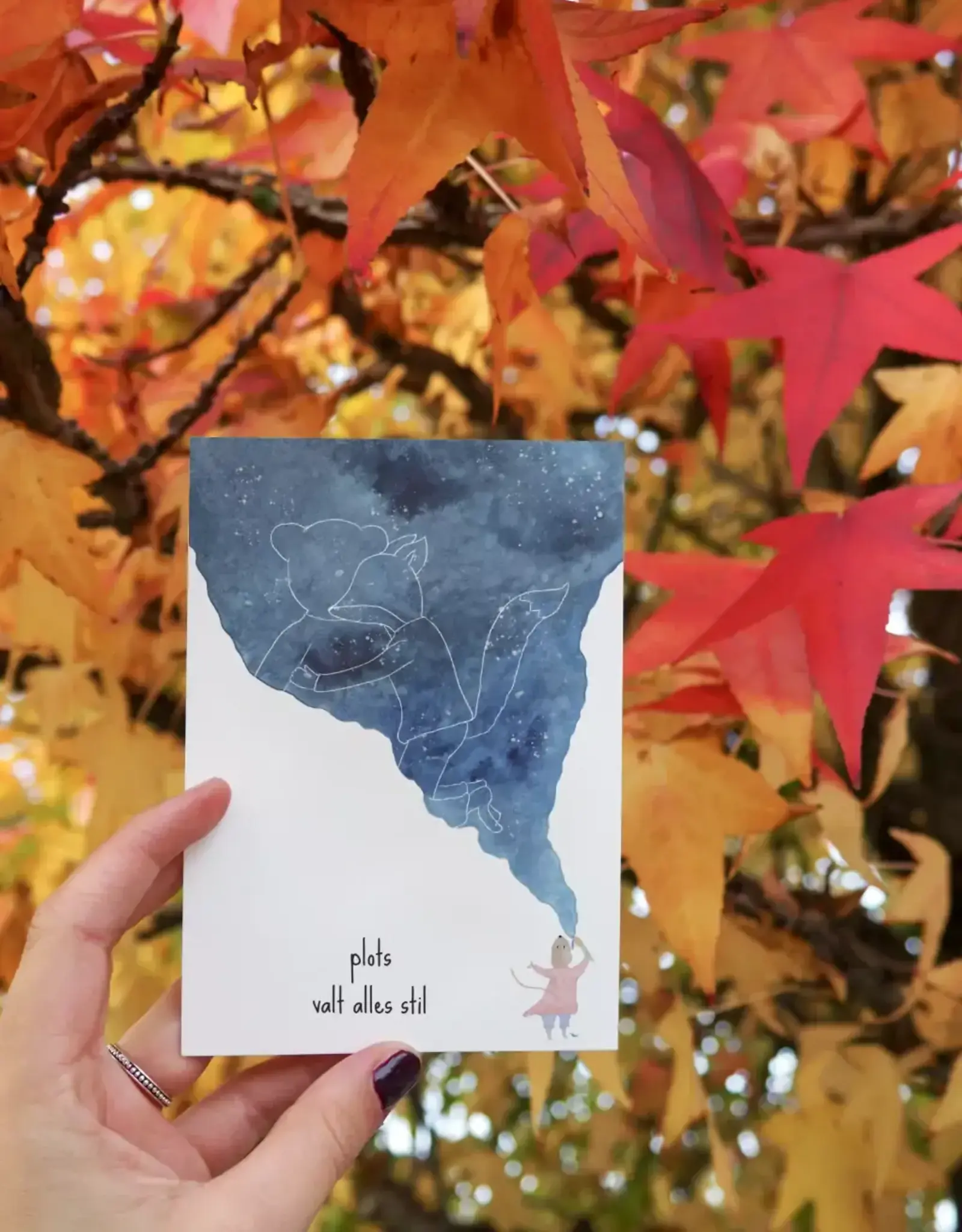 Studio Bertha Postkaart - Plots valt alles stil