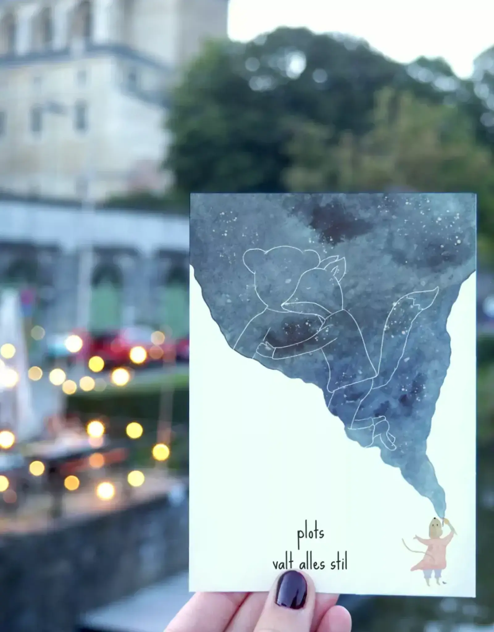 Studio Bertha Postkaart - Plots valt alles stil