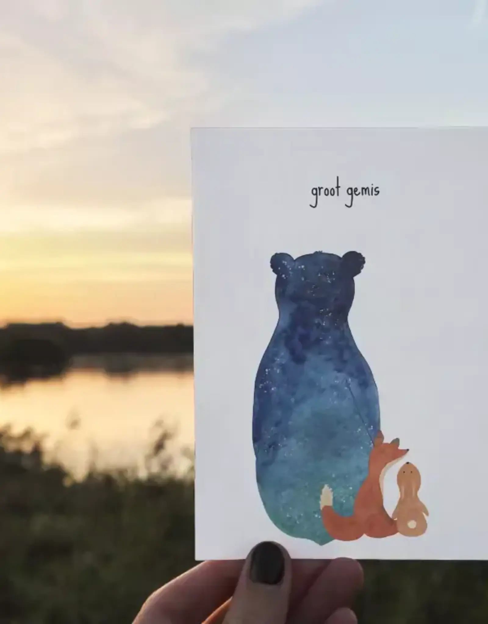 Studio Bertha Postkaart - Groot gemis