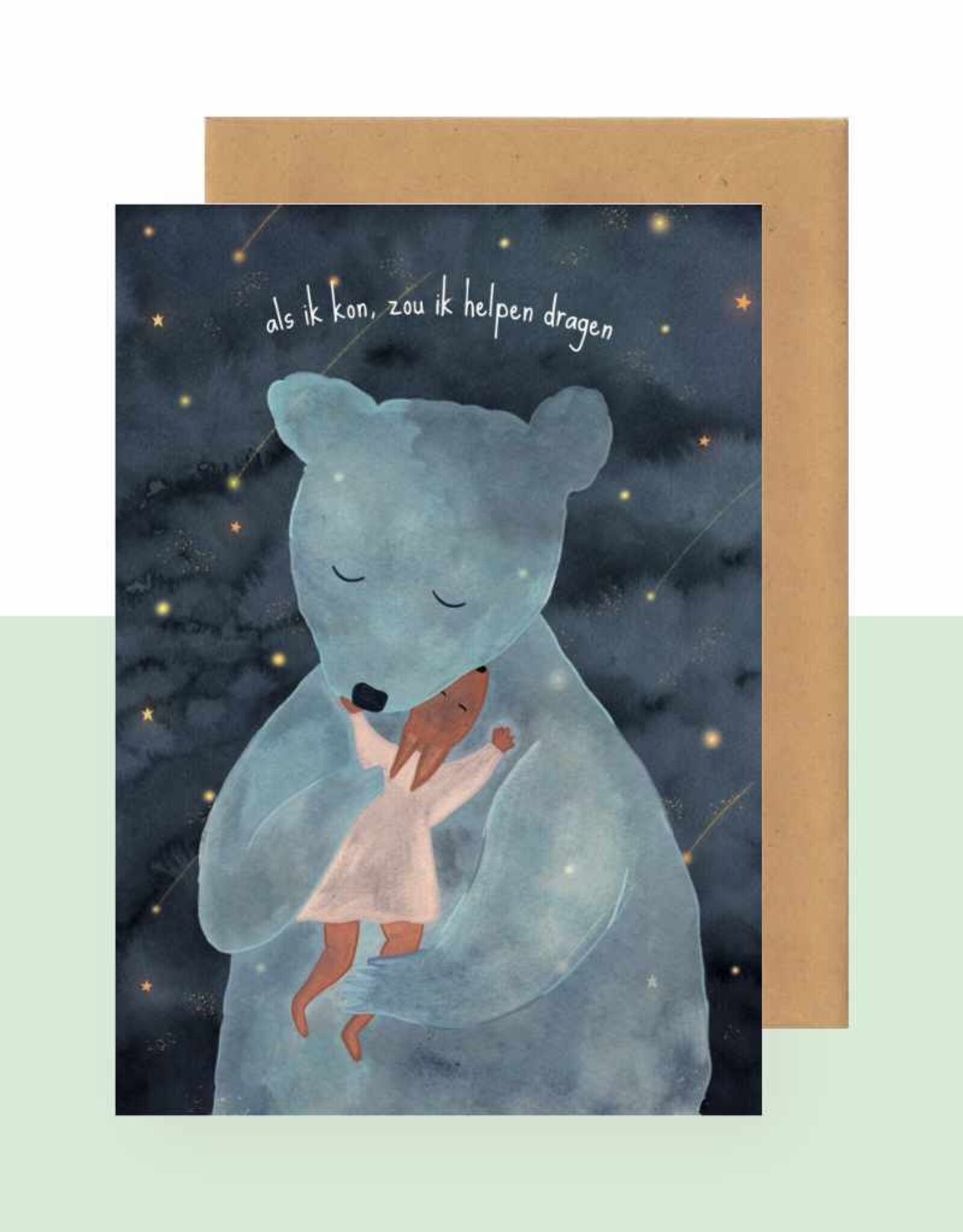 Studio Bertha Postkaart - Als ik kon, zou ik helpen dragen.