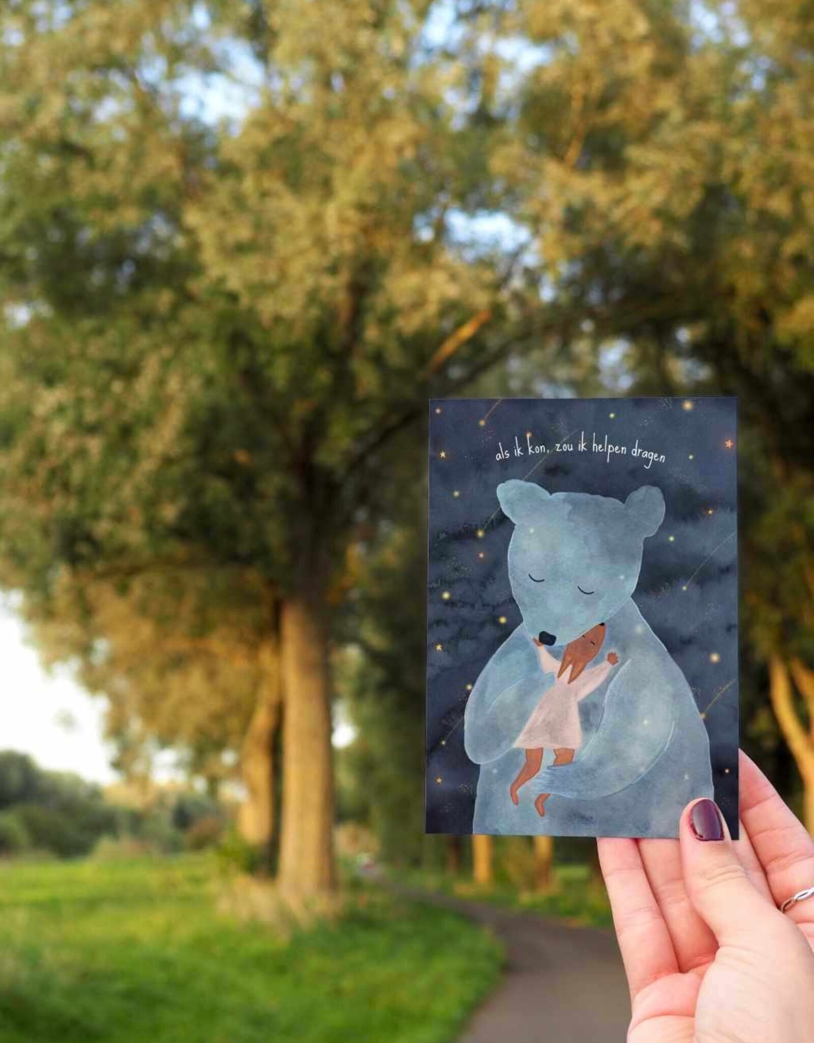 Studio Bertha Postkaart - Als ik kon, zou ik helpen dragen.