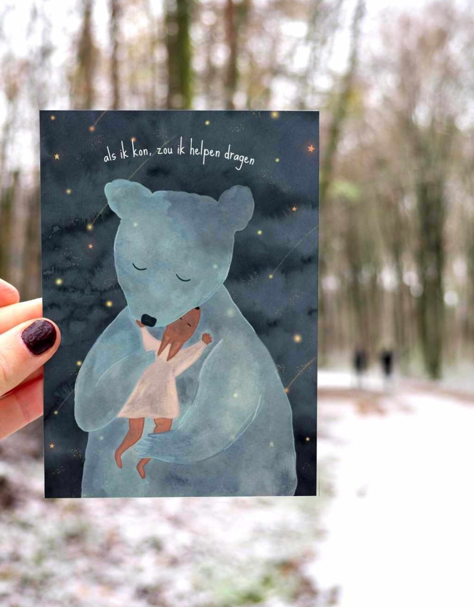 Studio Bertha Postkaart - Als ik kon, zou ik helpen dragen.