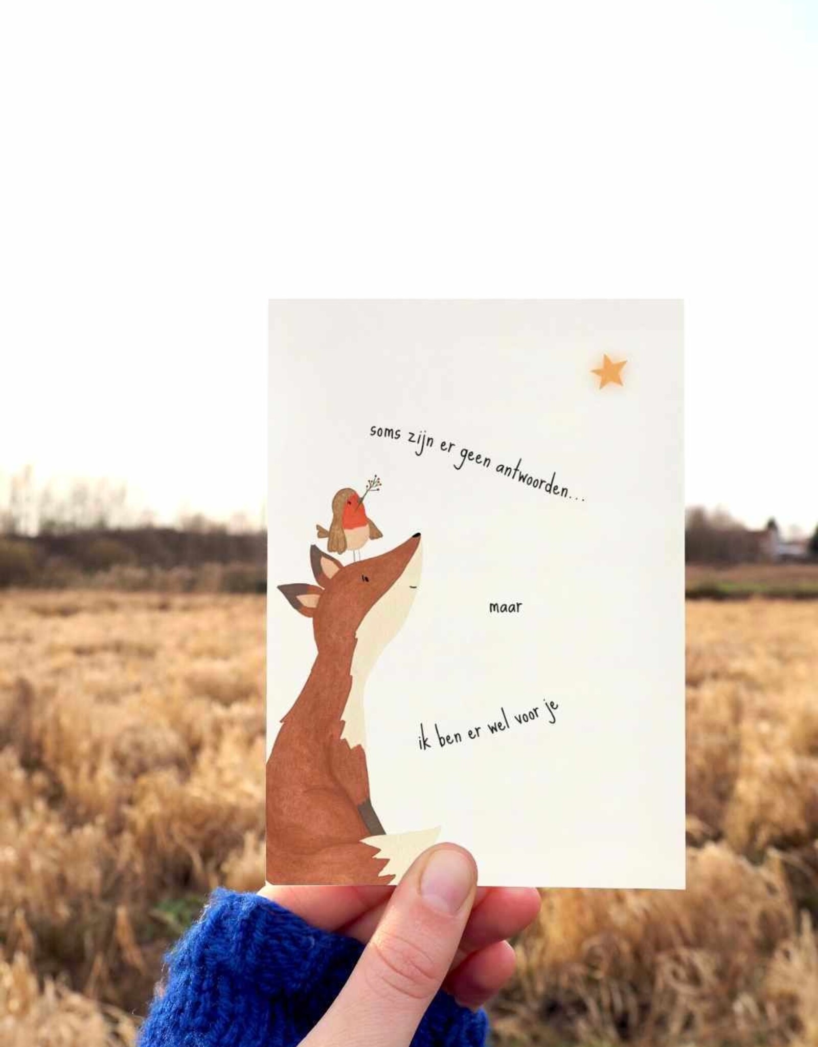 Studio Bertha Postkaart - Soms zijn er geen antwoorden - Maar ik ben