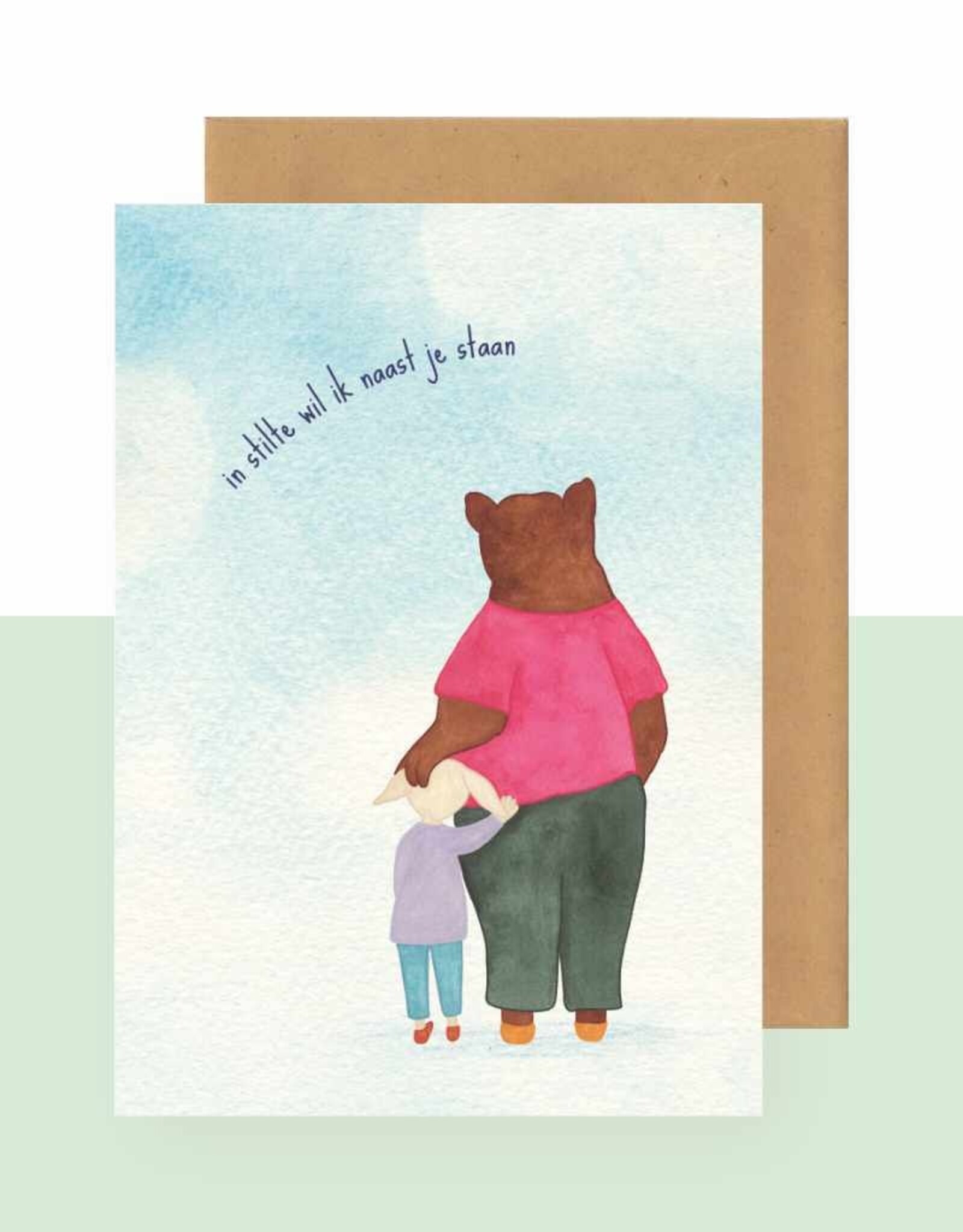 Studio Bertha Postkaart - In stilte wil ik naast je staan