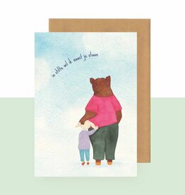 Studio Bertha Postkaart - In stilte wil ik naast je staan