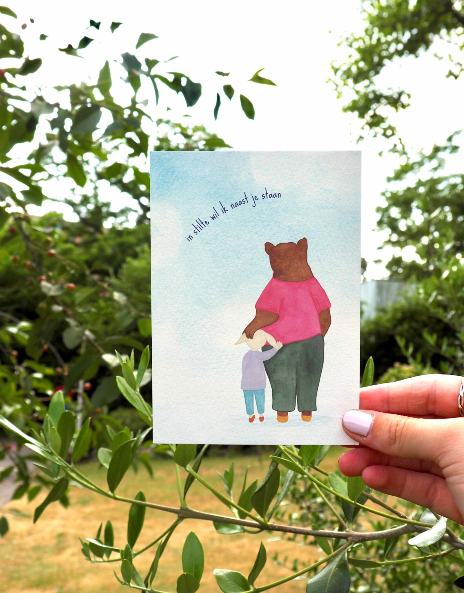 Studio Bertha Postkaart - In stilte wil ik naast je staan