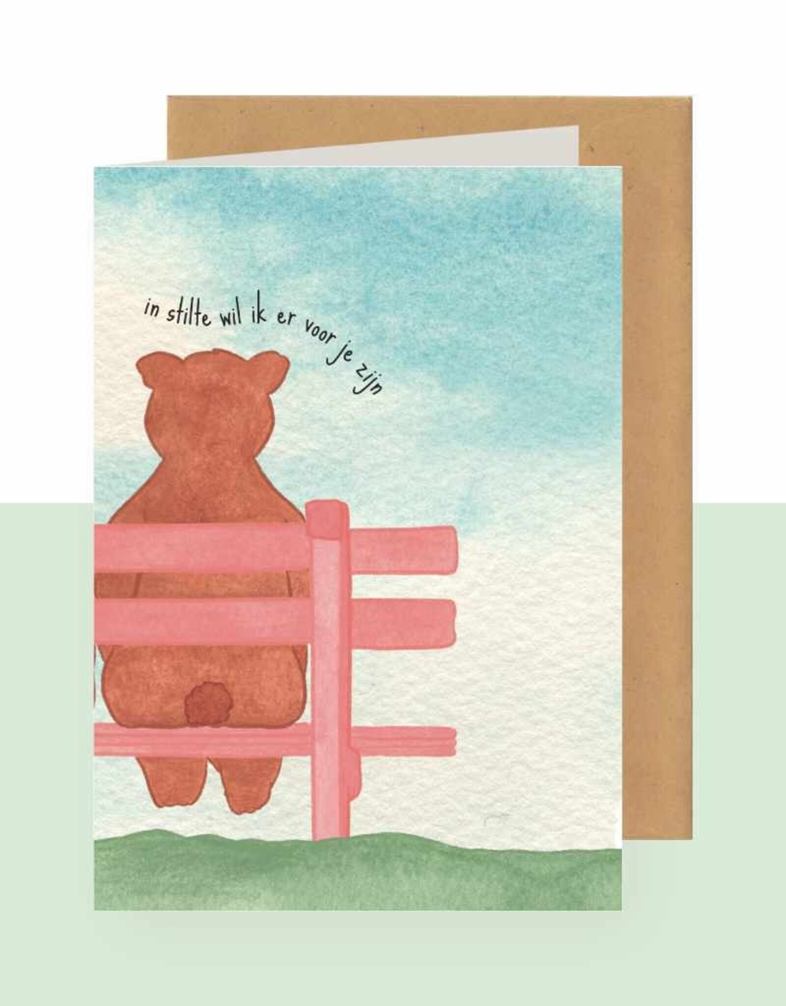 Studio Bertha Dubbel kaart - In stilte wil ik voor je zijn