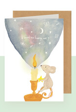 Studio Bertha Dubbel kaart - ik brand een kaarsje voor je.