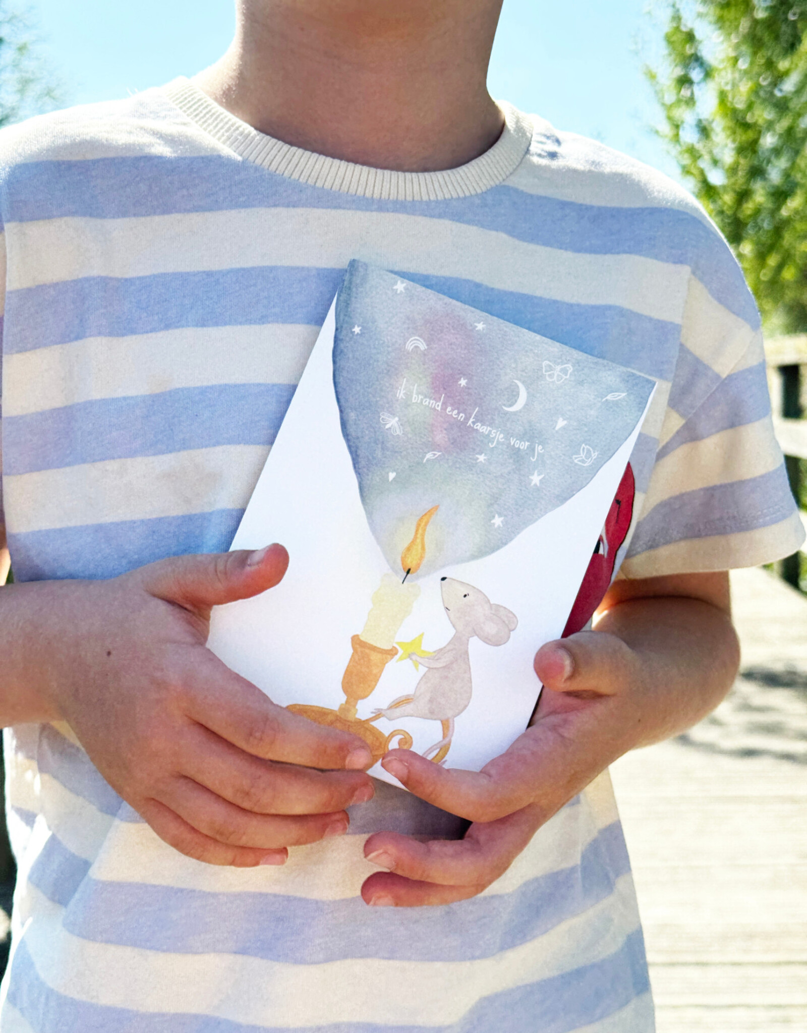 Studio Bertha Dubbel kaart - ik brand een kaarsje voor je.