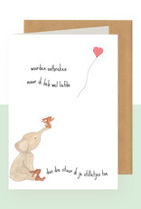 Studio Bertha Dubbel kaart - woorden ontbreken maar