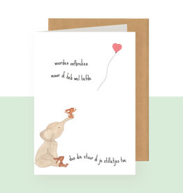 Studio Bertha Dubbel kaart - woorden ontbreken maar