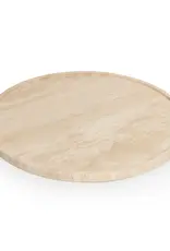 Mooisa Dienblad - Tavertine rond met rand 45cm