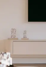 juuniek Houten lijnportret -  op staander · Small