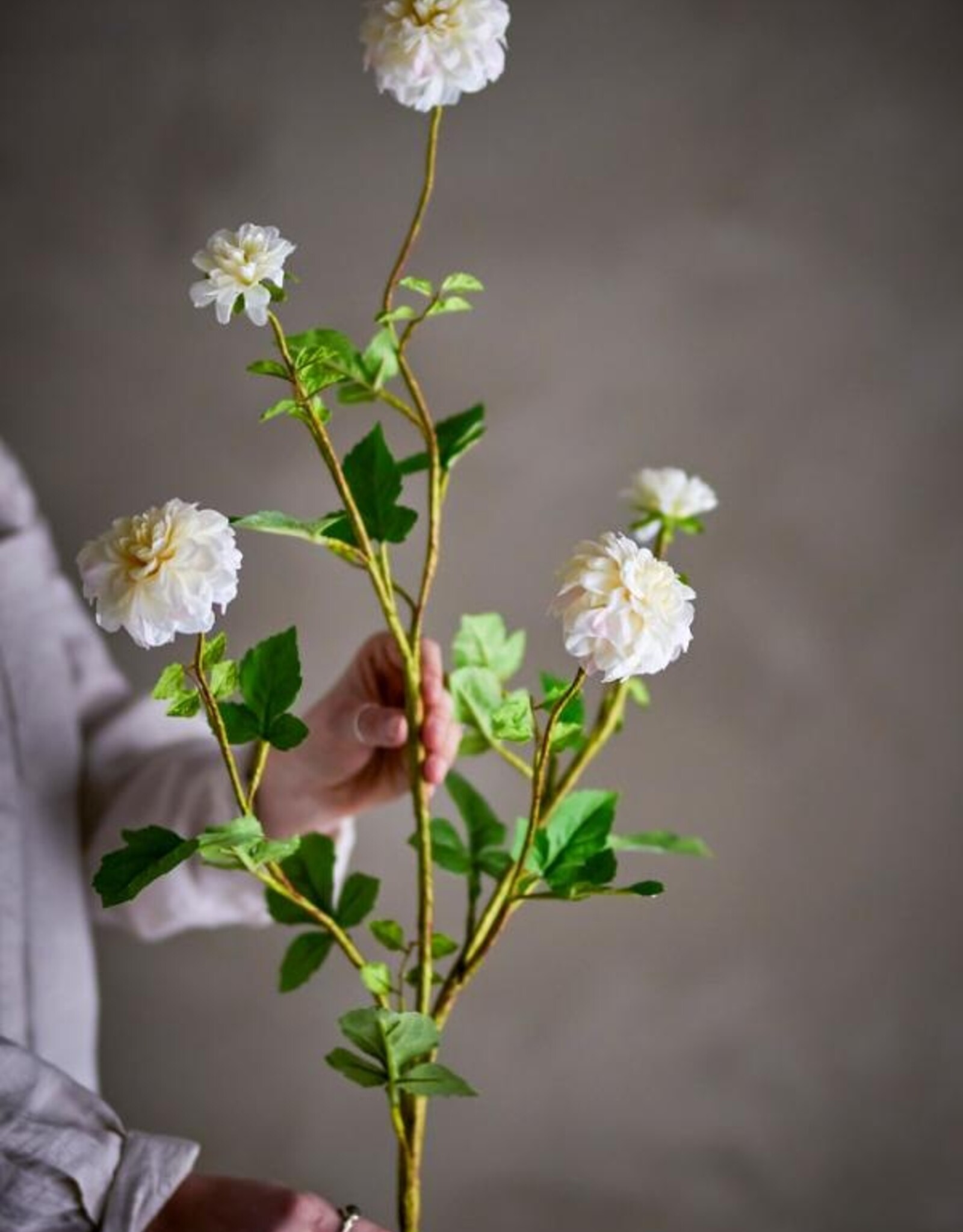 Bloomingville Kunstbloem - Chrysant - wit 24x101