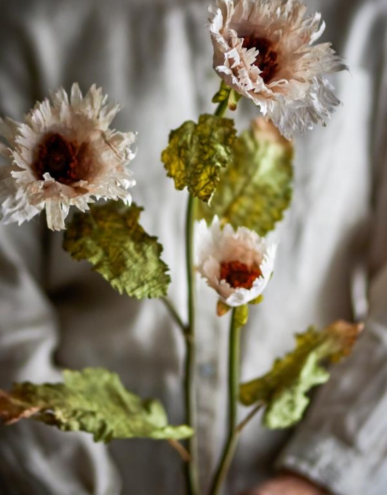 Bloomingville Kunstbloem - Chrysant - wit 29x96