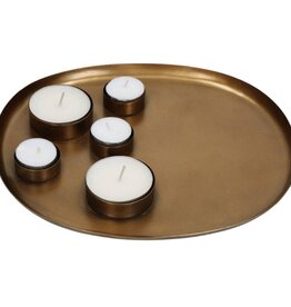 Kaarsenhouderplaat-Brons28x24x2cm