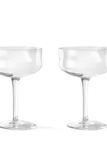 Paveau Champange coupe - wave  - set of  2