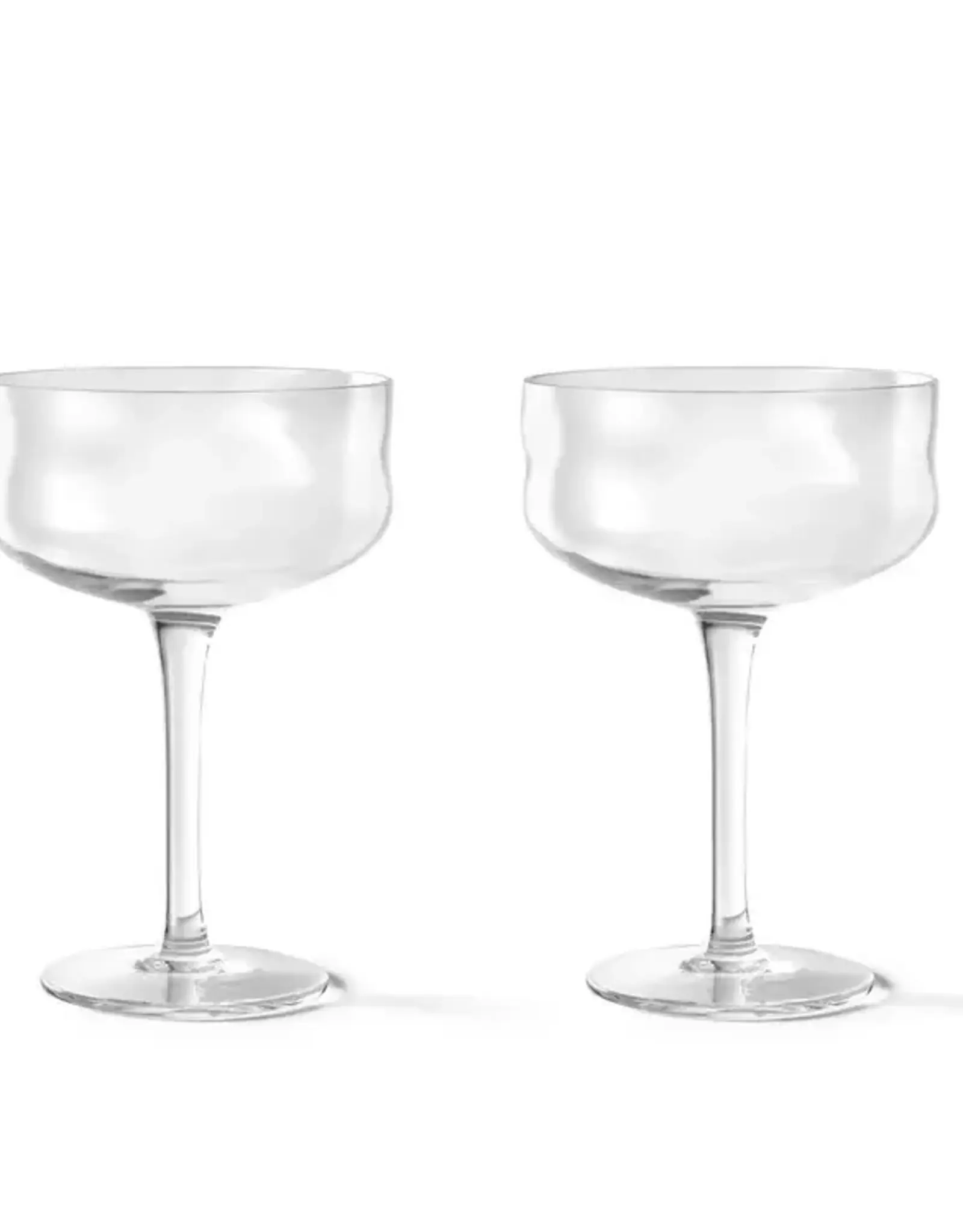 Paveau Champange coupe - wave  - set of  2