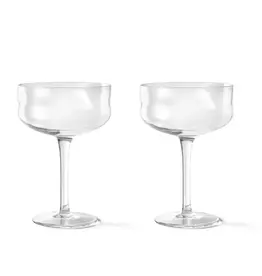 Paveau Champange coupe - wave  - set of  2