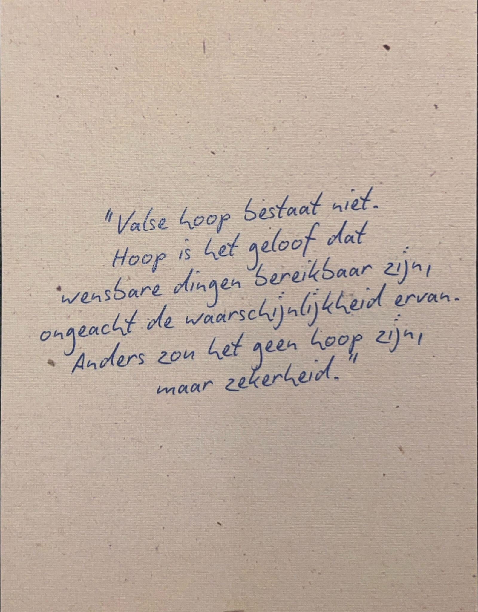 Wenskaart - Valse hoop