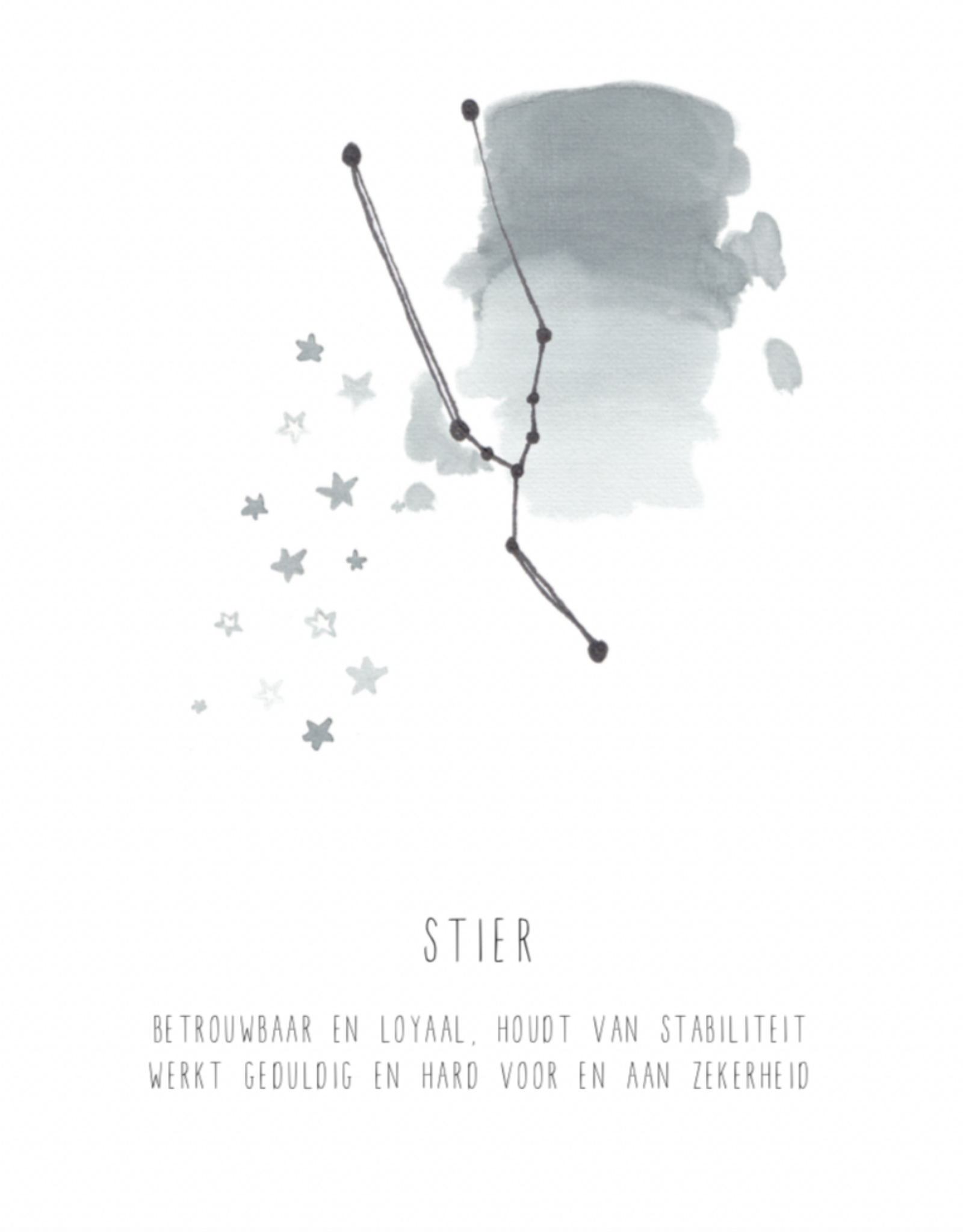 Kaart sterrenbeeld - Stier