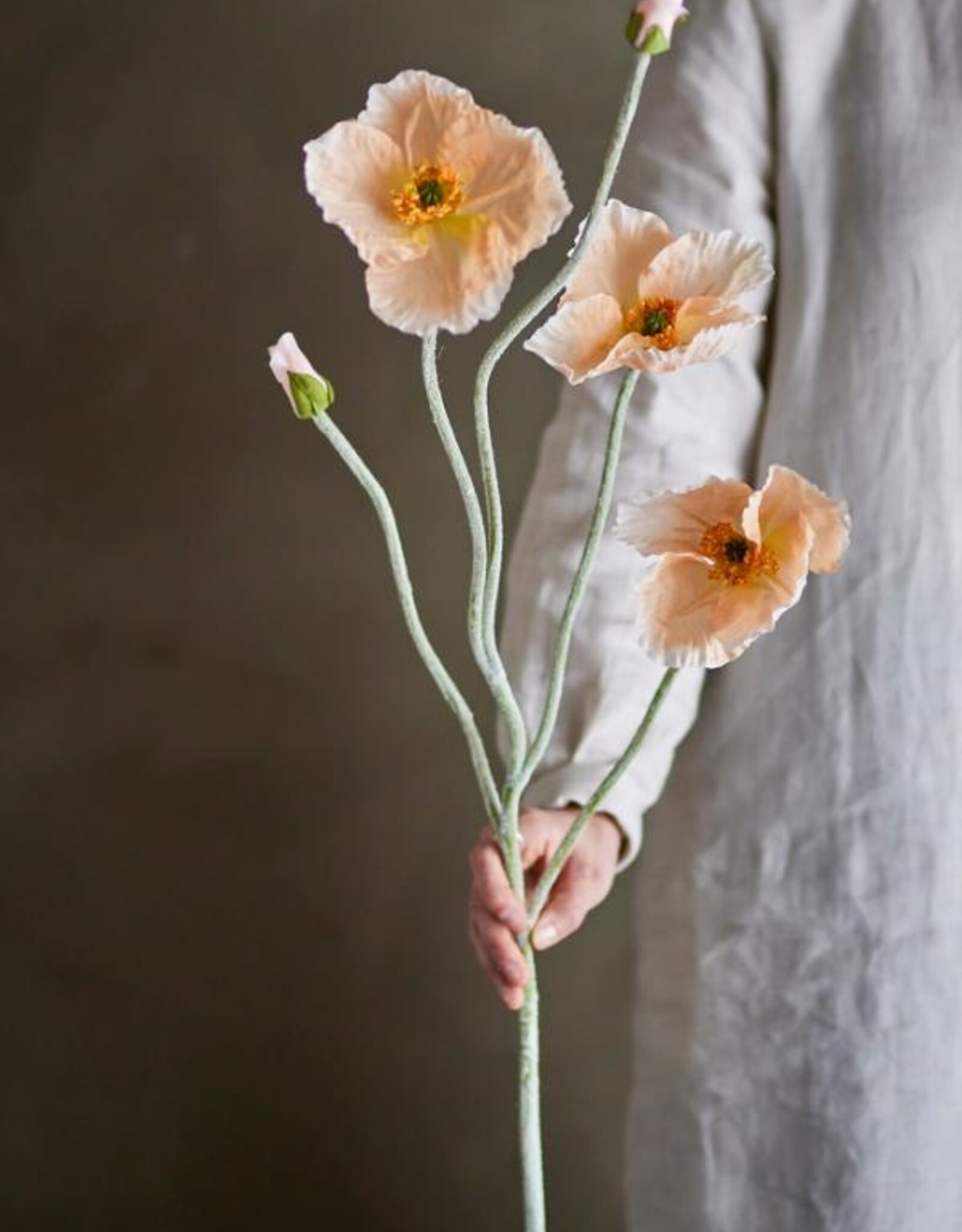 Bloomingville Kunstbloem -  Poppy Stem H104 cm