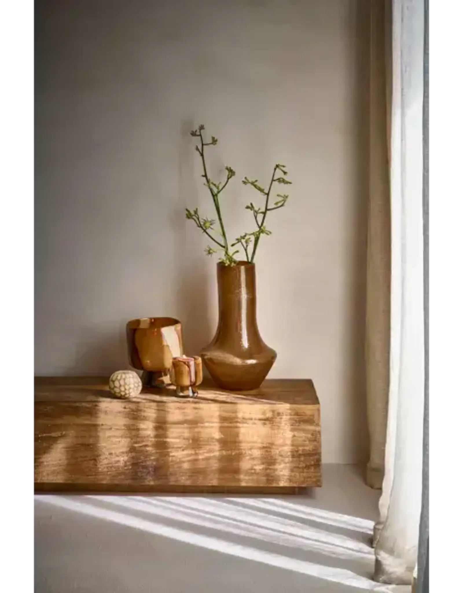 Pomax Vaas/windlicht - Camou glas ø17,5