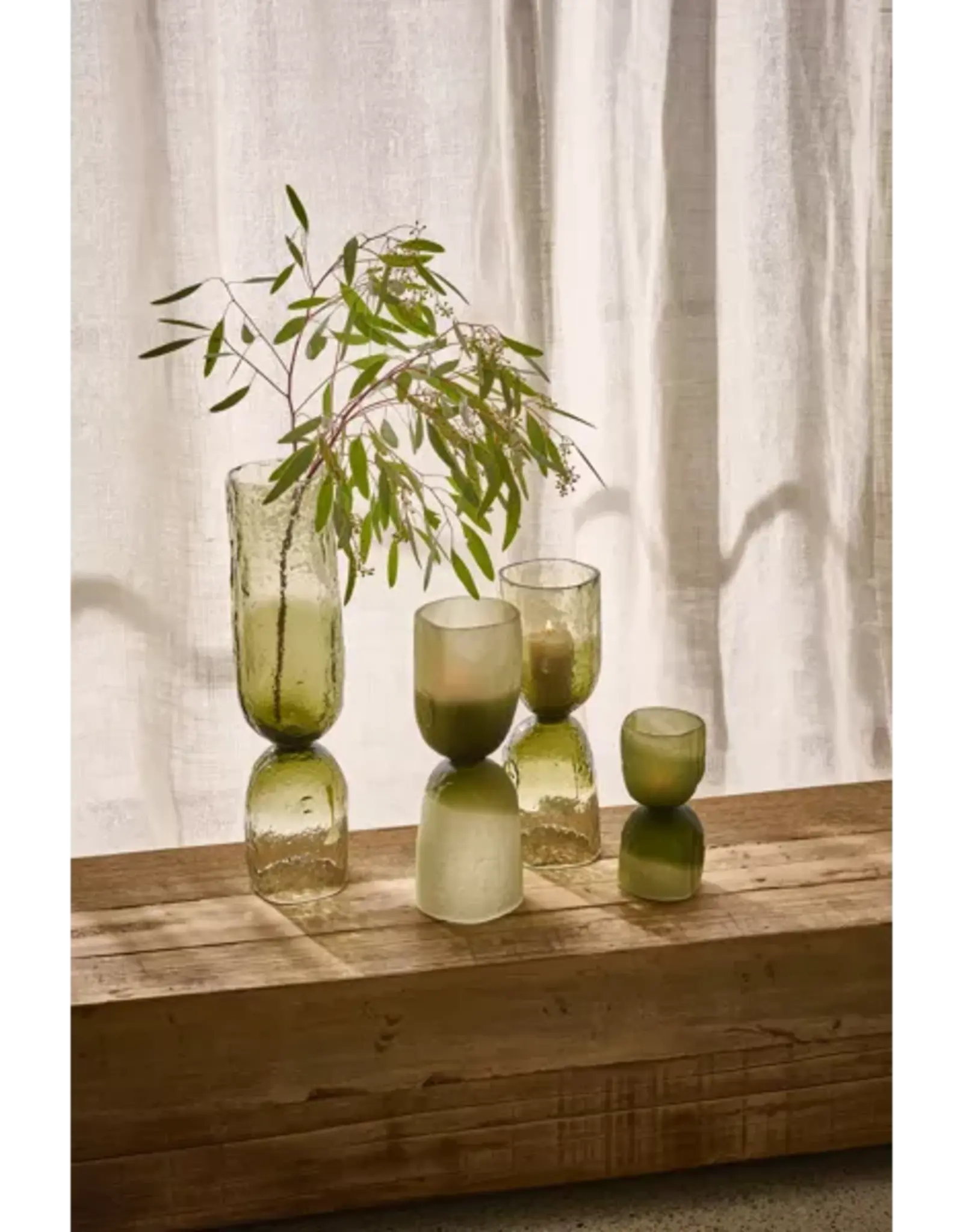 Pomax Vaas- Diabolo glas helder Ø11,5 x H32cm