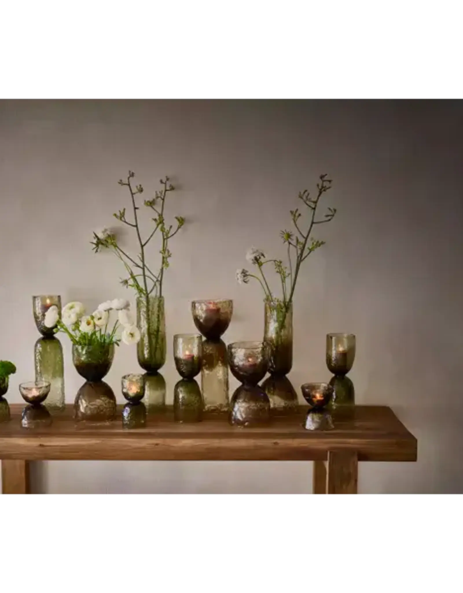 Pomax Vaas - Diabolo glas helder Ø11 x H45cm