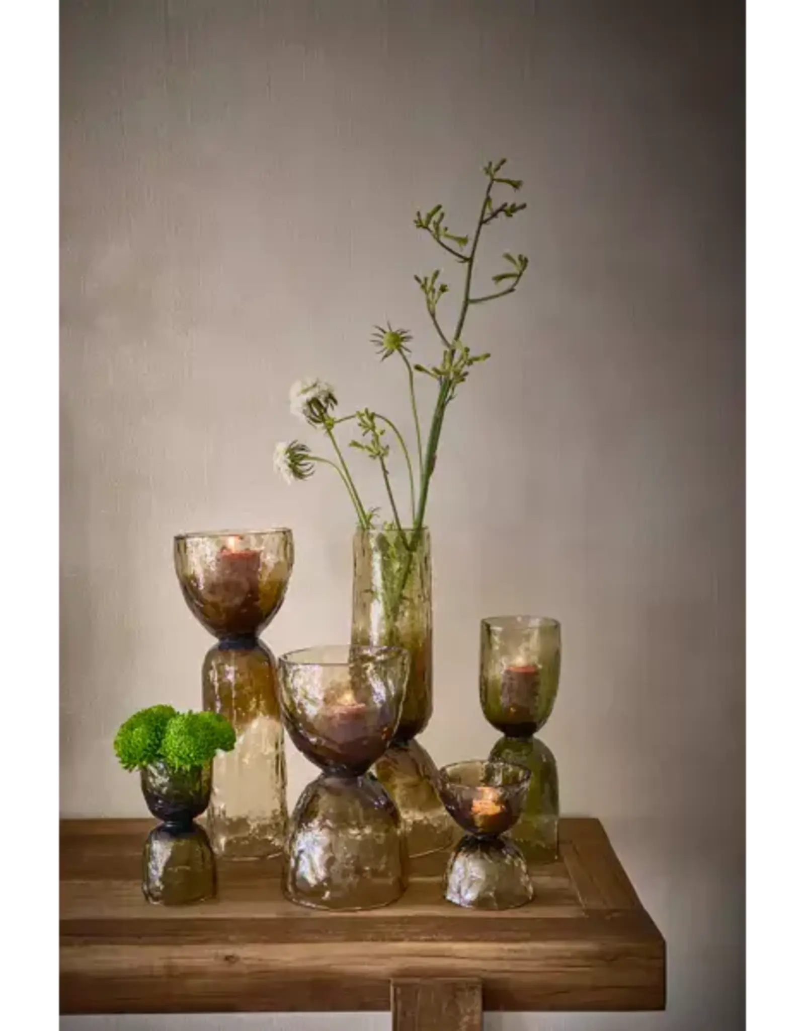 Pomax Vaas- Diabolo glas helder Ø11,5 x H32cm