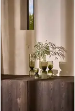 Pomax Vaas - Diabolo  glas smoke Ø16xH29cm