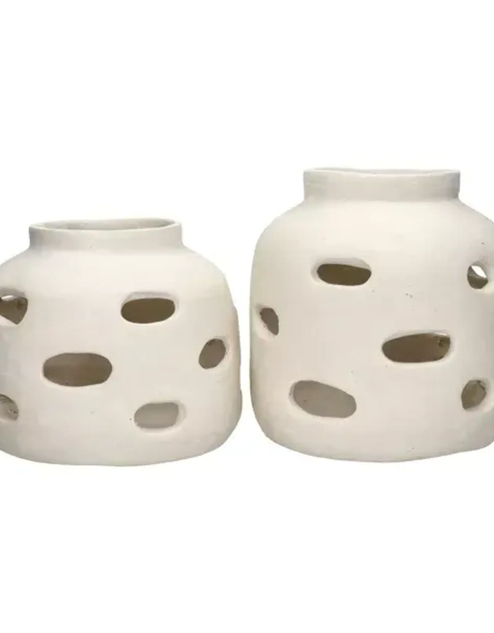 Pomax Windlicht - Pulpa  papier mâché - Ø21xH18cm