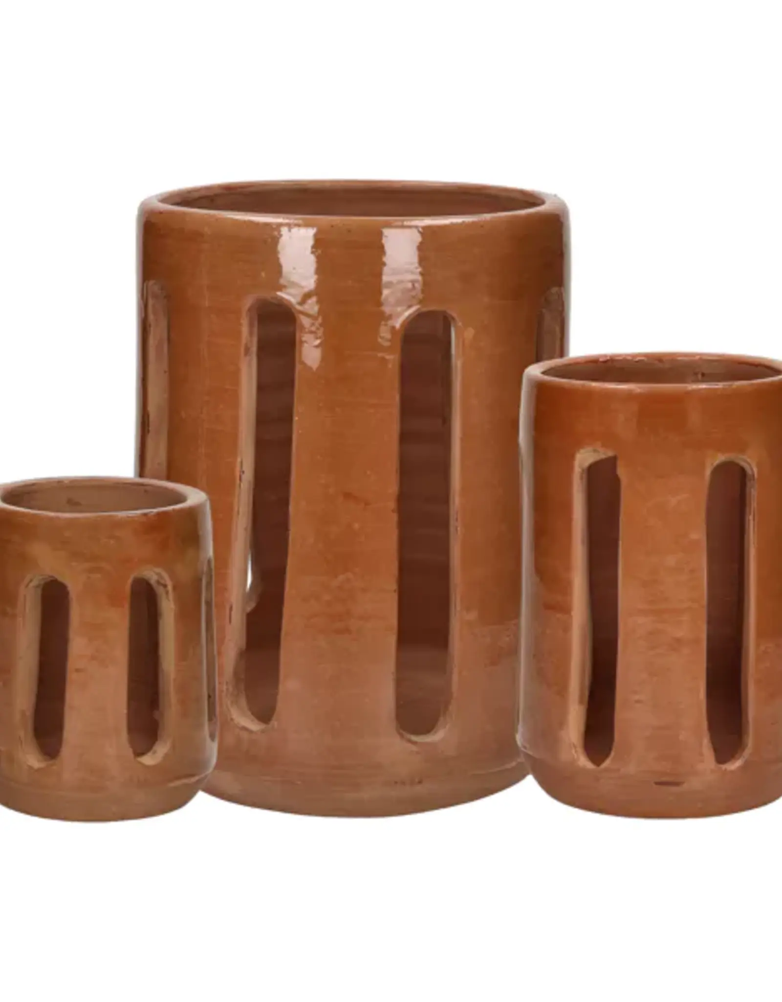 Pomax Windlicht - Opia - terracotta Ø20xH27