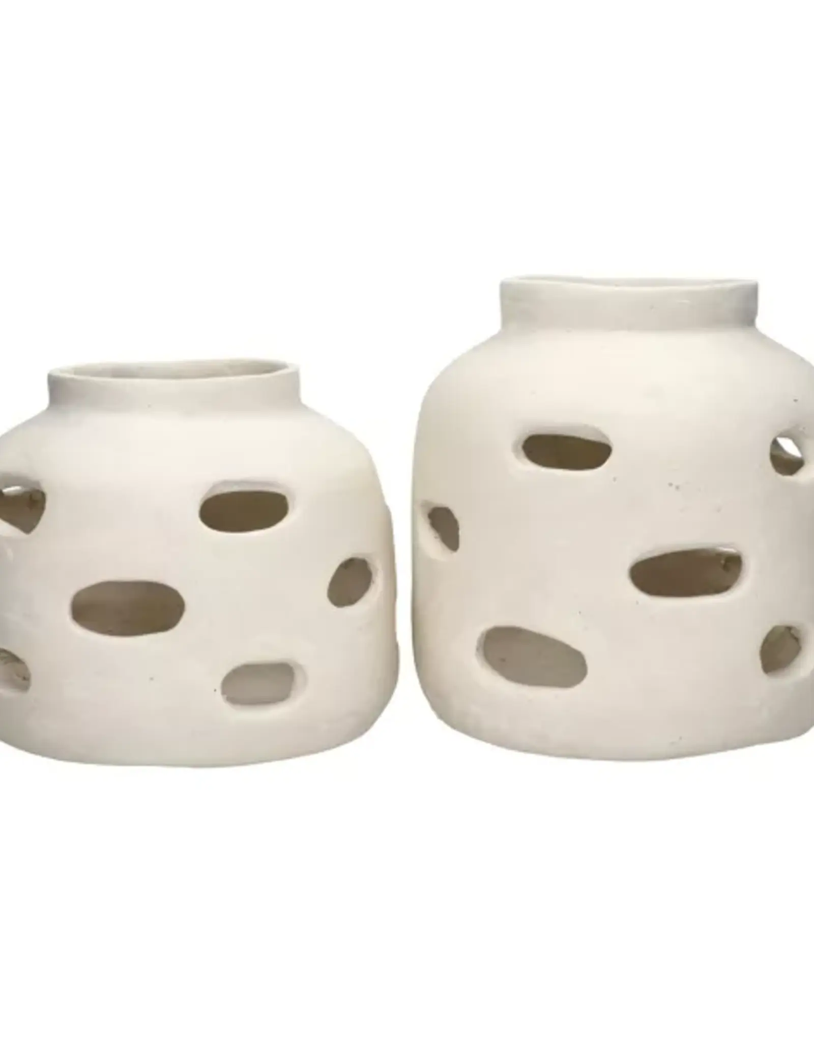 Pomax Windlicht - Pulpa  papier mâché - Ø21xH23cm