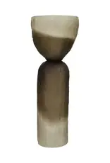 Pomax Vaas - Diabolo glas smoke Ø16,5xH44