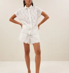 Blouse - Karly flower - off white