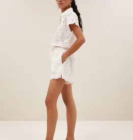 by bar Short - Isa flower - off white