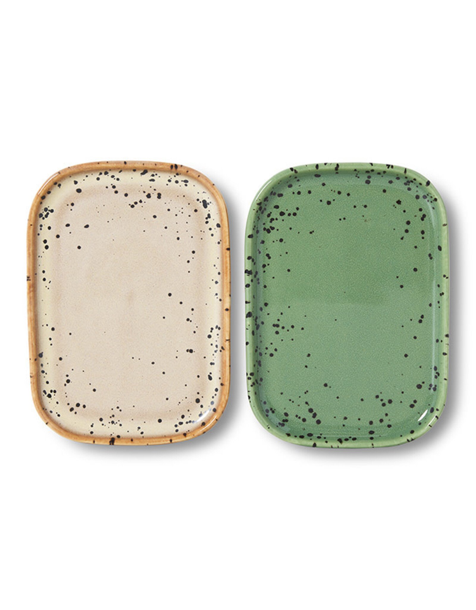 HKliving 70s ceramics - Small trays crayon, set of 2
