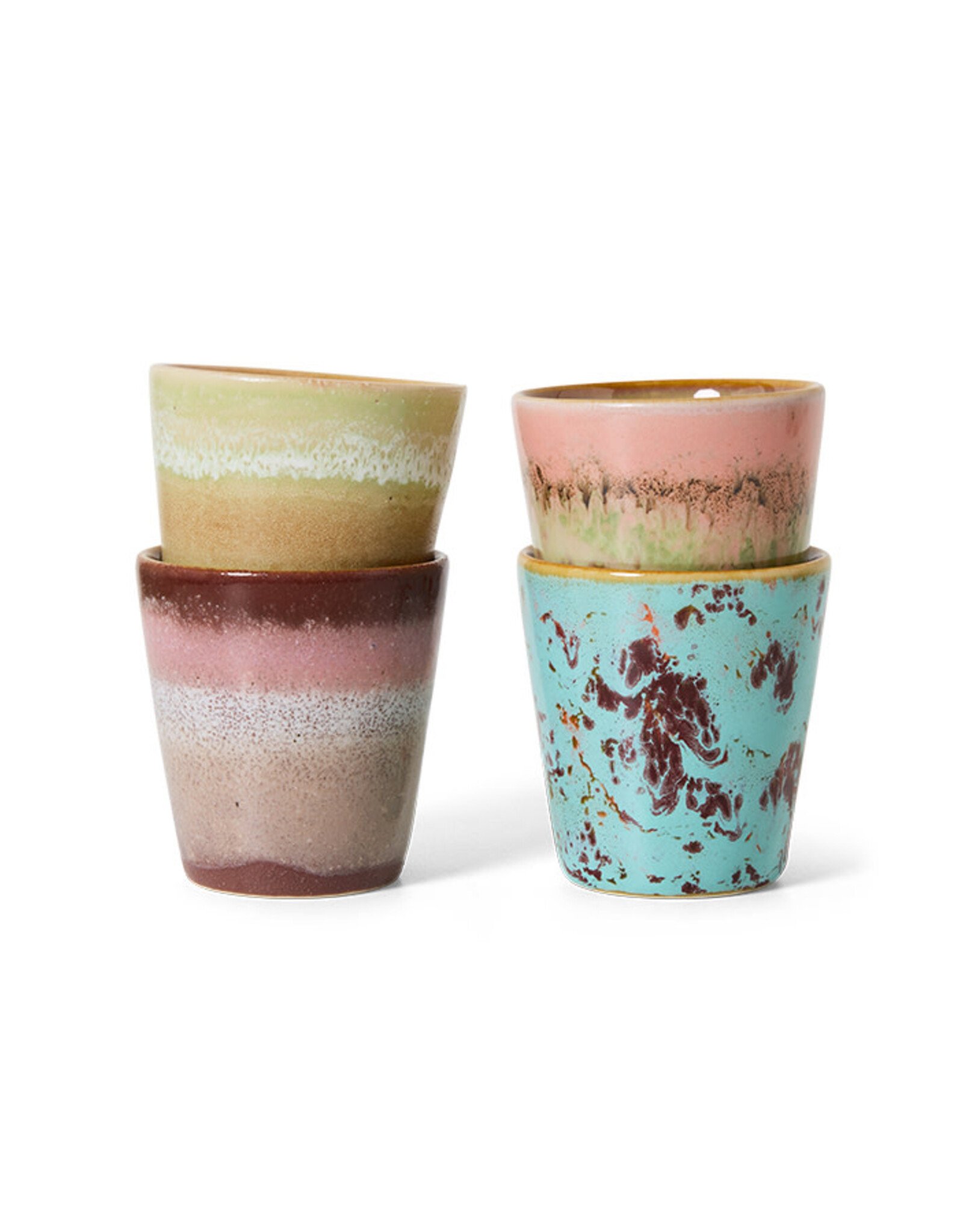 HKliving Ristretto - 70s ceramics - Brown/blue