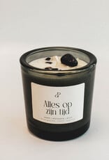 Pottie Pot Geurkaars met edelstenen - Alles op zijn tijd