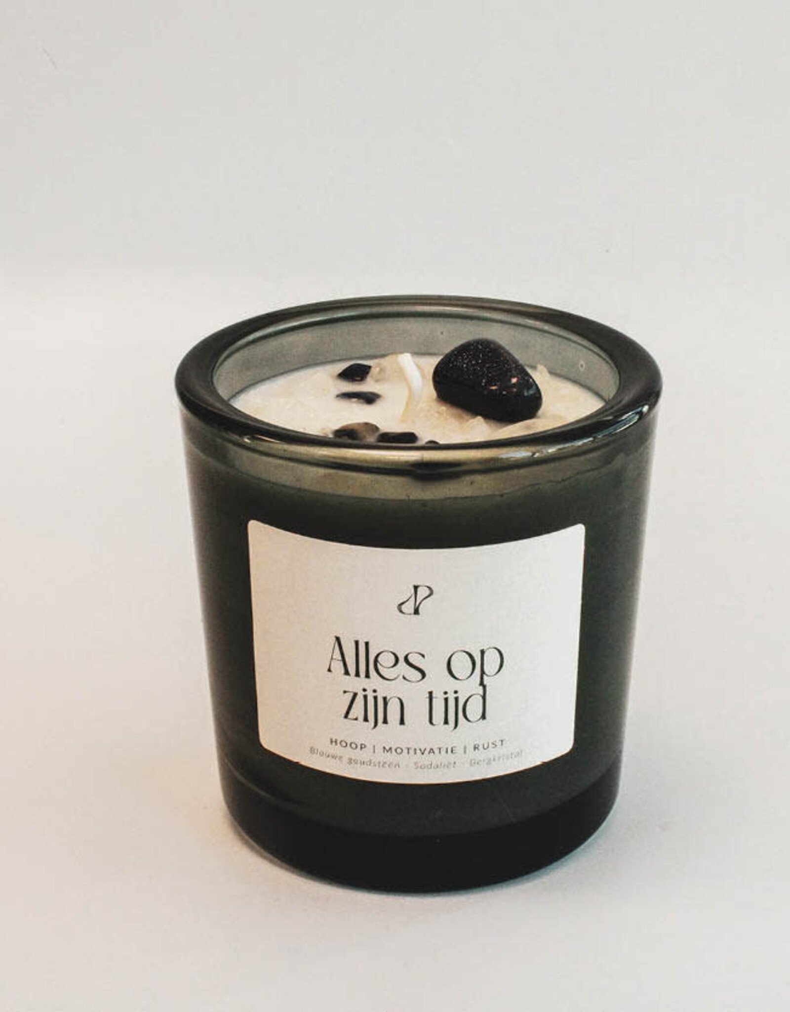 Pottie Pot Geurkaars met edelstenen - Alles op zijn tijd