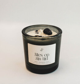 Pottie Pot Geurkaars met edelstenen - Alles op zijn tijd