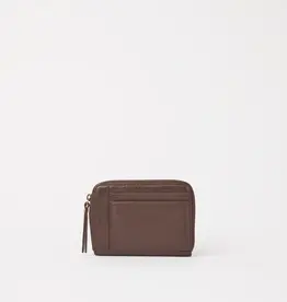 O My Bag Robbie Wallet - Chocolate Soft Grain Leer