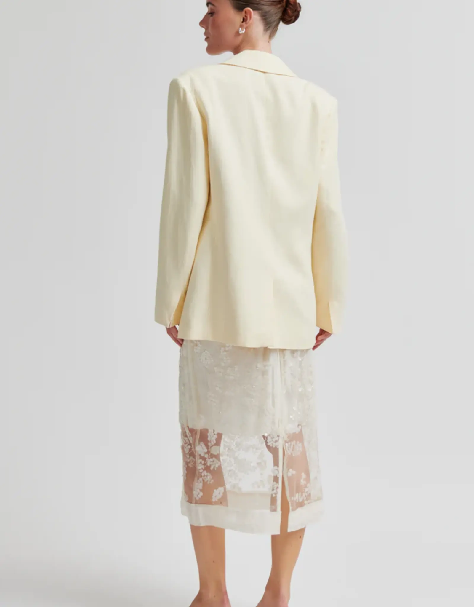 Second Female Blazer - Lino pastelgeel