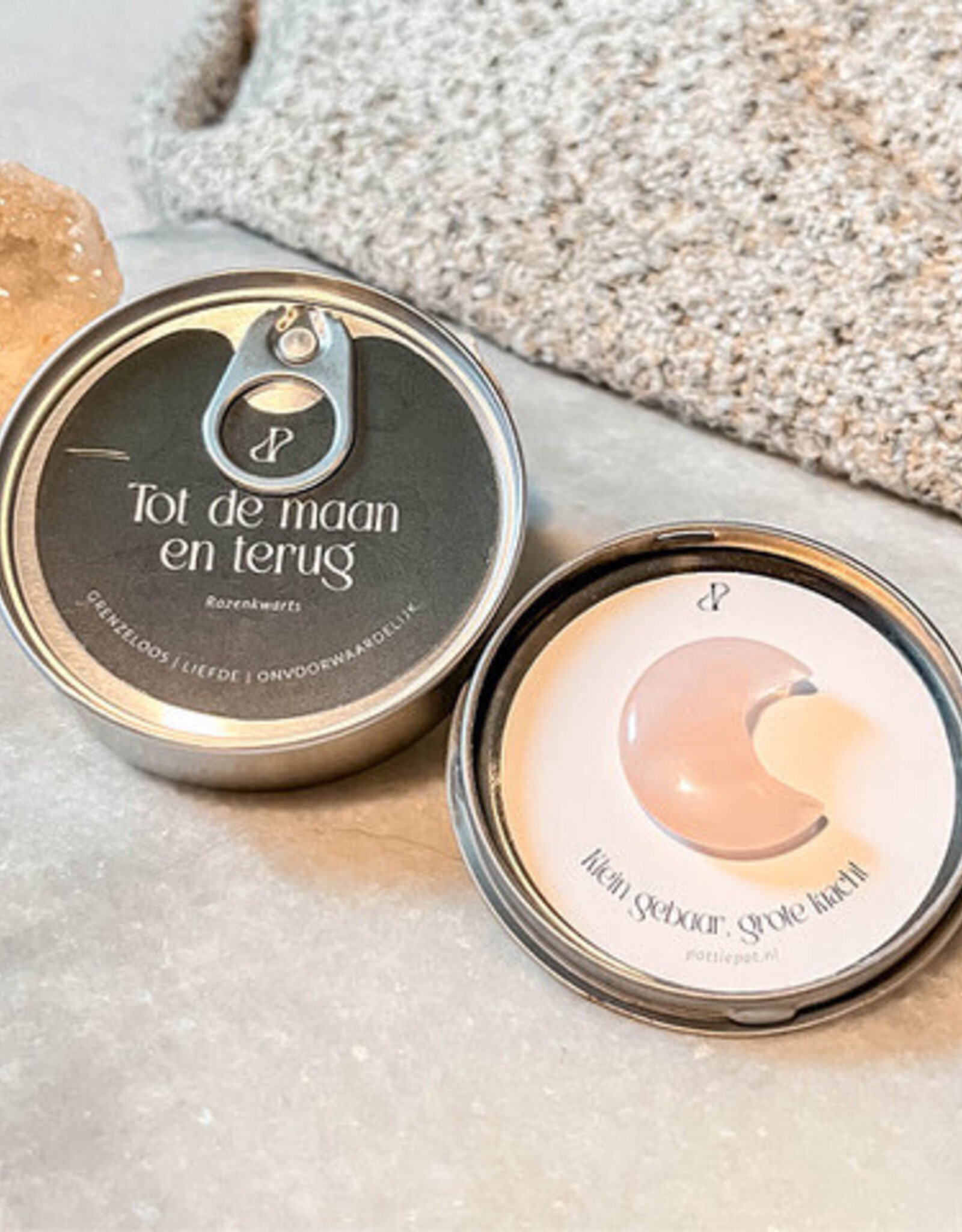 potie pot Geluksblikje - Tot de maan en terug