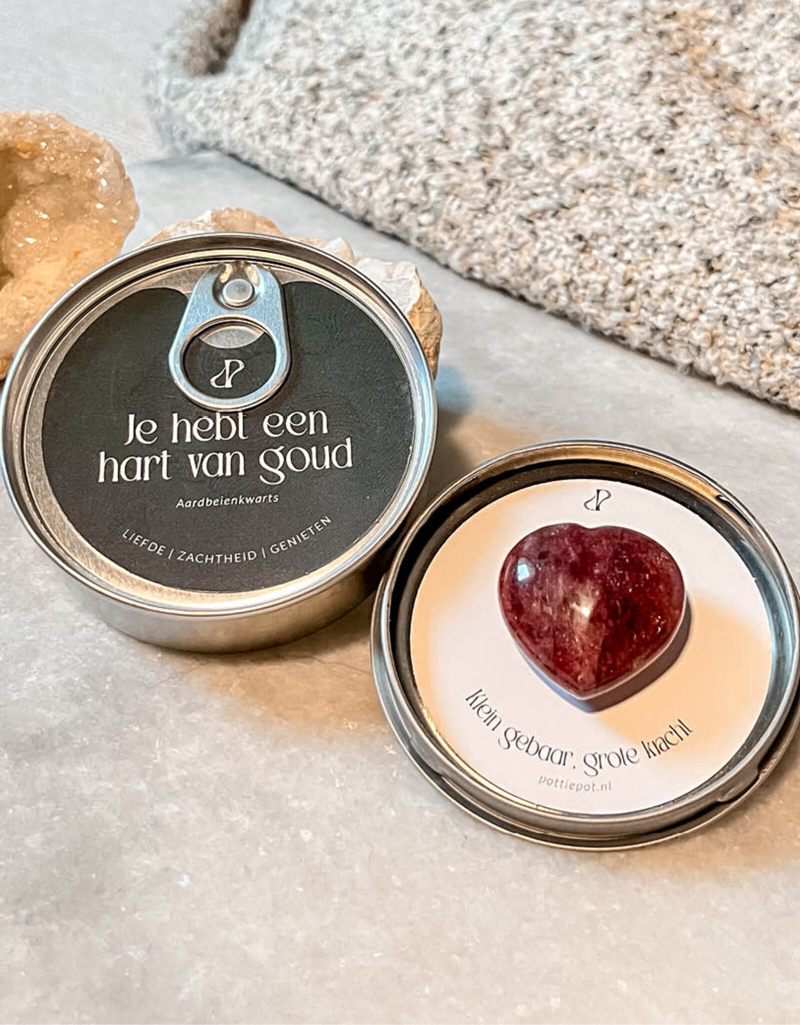 Pottie Pot Geluksblikje - Je hebt een hart van goud