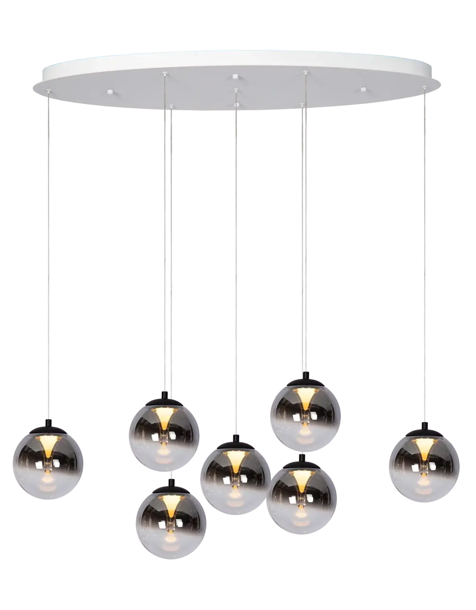 Hanglamp  - Monzy 7 ovaal wit