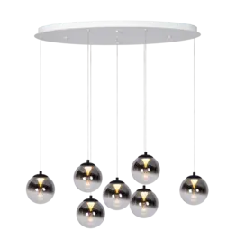 Hanglamp  - Monzy 7 ovaal wit