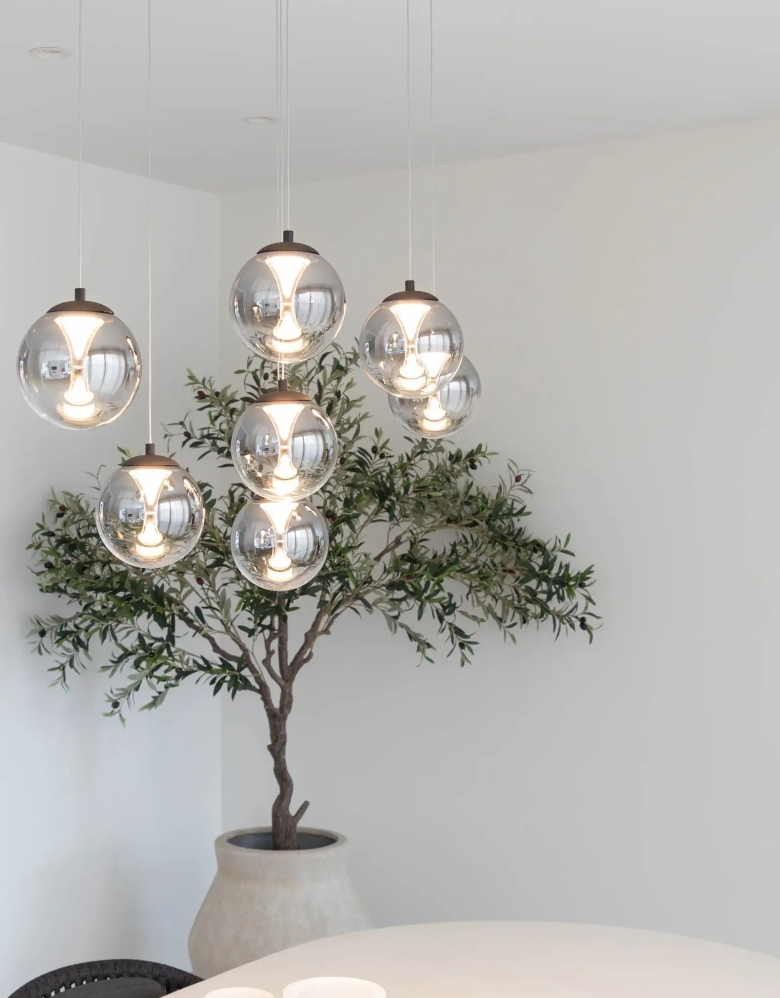 Hanglamp  - Monzy 7 ovaal wit